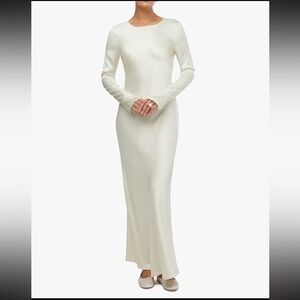 WeWoreWhat Cream Long Sleeve Dress
